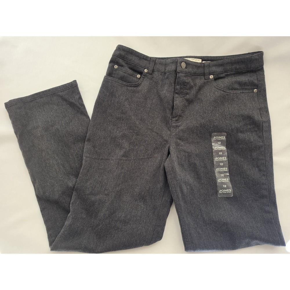 Jones New York Sport Women's Size 12 Pants NWOT Shape Control Stretch Gray Fall